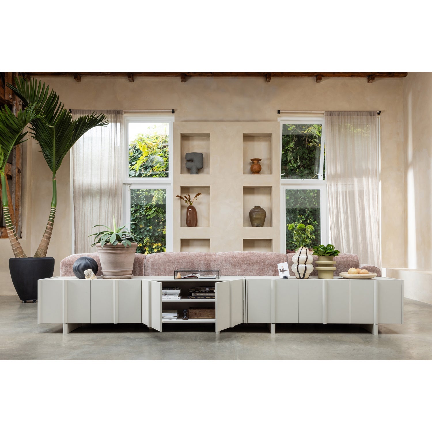 Basu tv meubel 152 cm grenen dust [fsc]