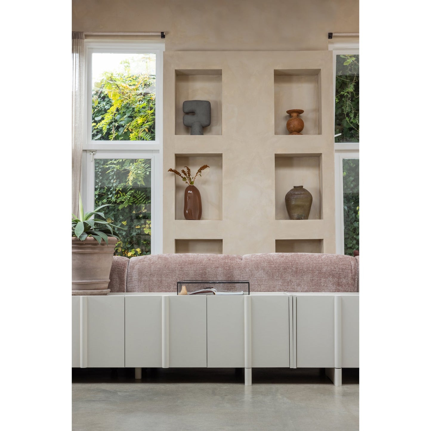 Basu tv meubel 152 cm grenen dust [fsc]