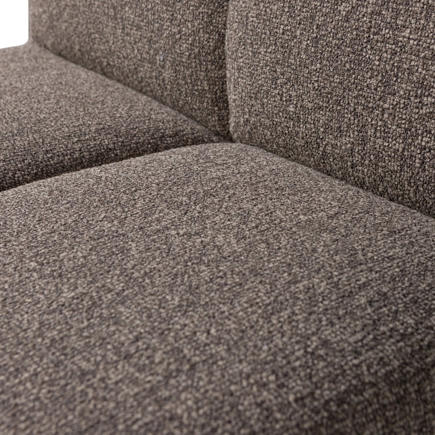 Mojo eetbankje 84 cm met rugleuning bouclé bruin melange