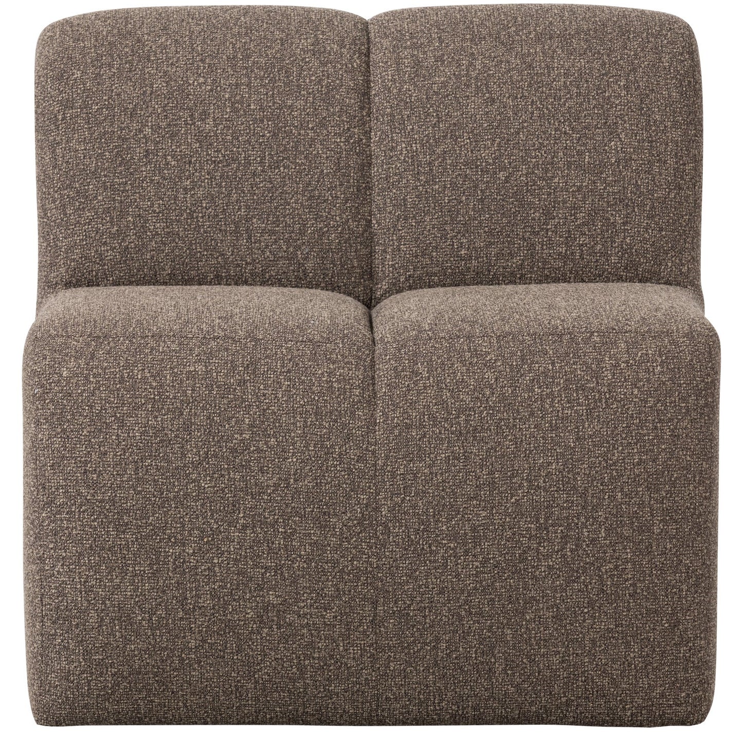 Mojo eetbankje 84 cm met rugleuning bouclé bruin melange