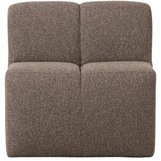 Mojo eetbankje 84 cm met rugleuning bouclé bruin melange