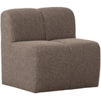 Mojo eetbankje 84 cm met rugleuning bouclé bruin melange