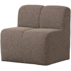 Mojo eetbankje 84 cm met rugleuning bouclé bruin melange