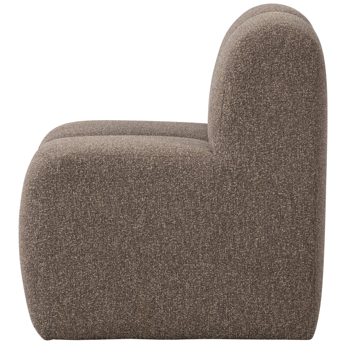 Mojo eetbankje 84 cm met rugleuning bouclé bruin melange