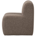 Mojo eetbankje 84 cm met rugleuning bouclé bruin melange