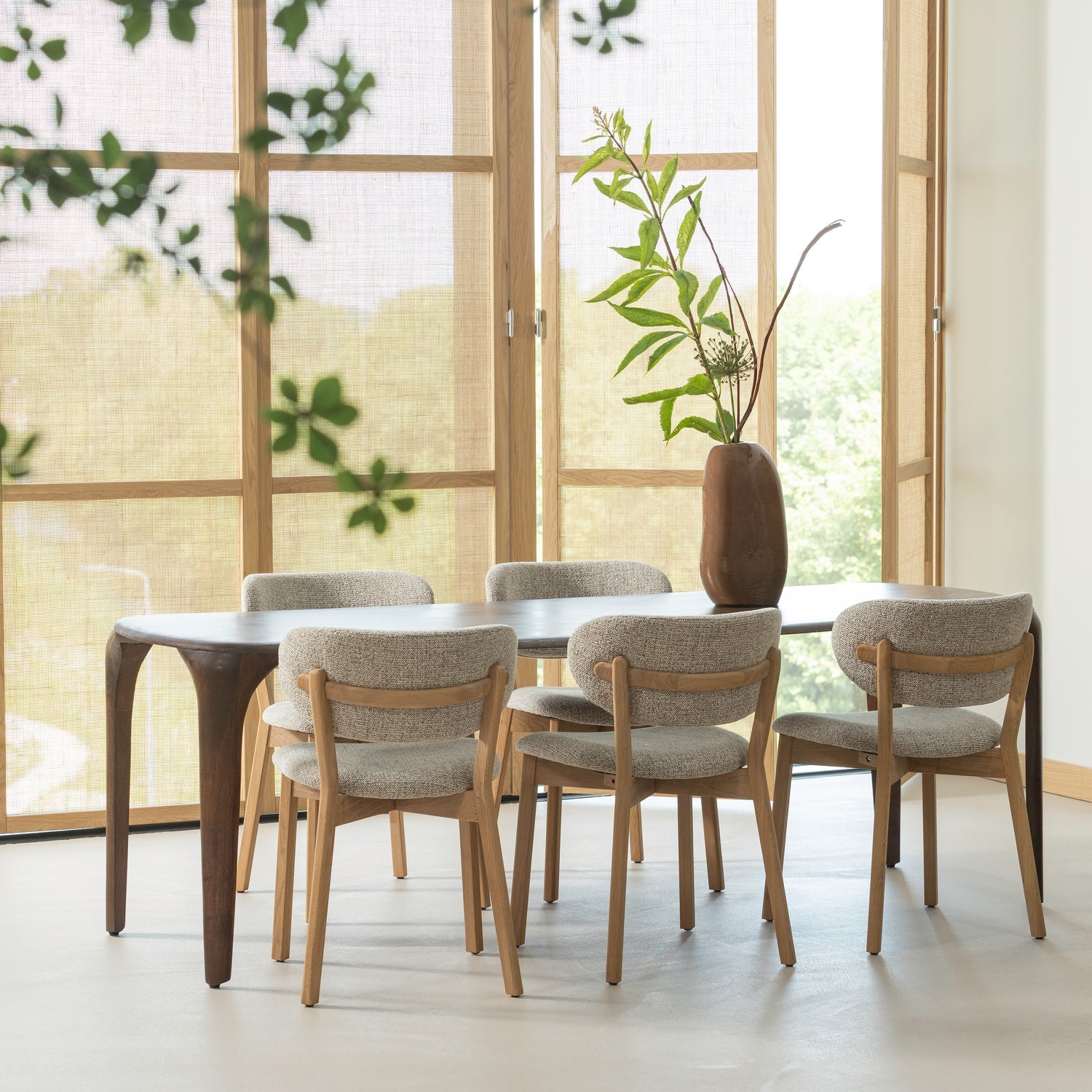 Fiore eettafel mango hout donkerbruin 230x95 cm