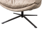 Arve draaifauteuil bedrukte stof naturel melange