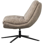 Arve draaifauteuil bedrukte stof naturel melange