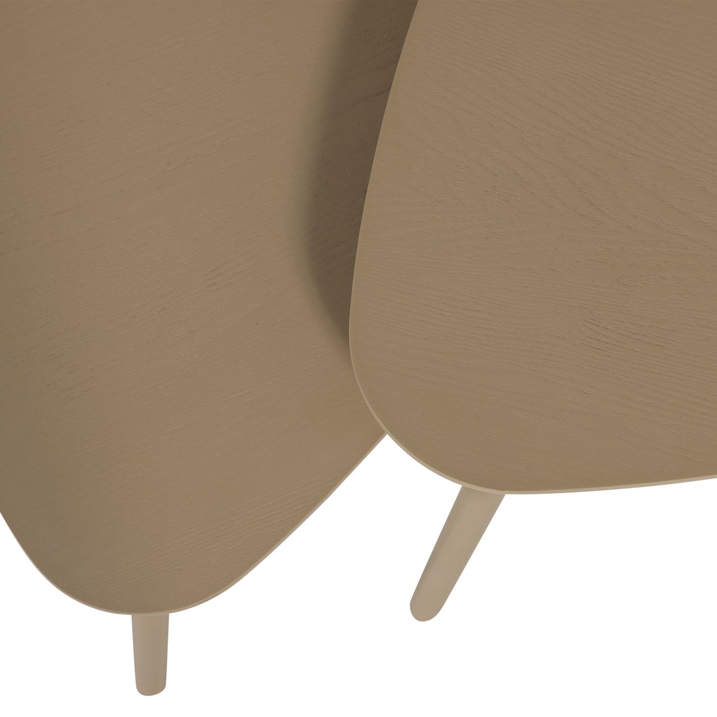 Nila bijzettafels hout zand - set van 2