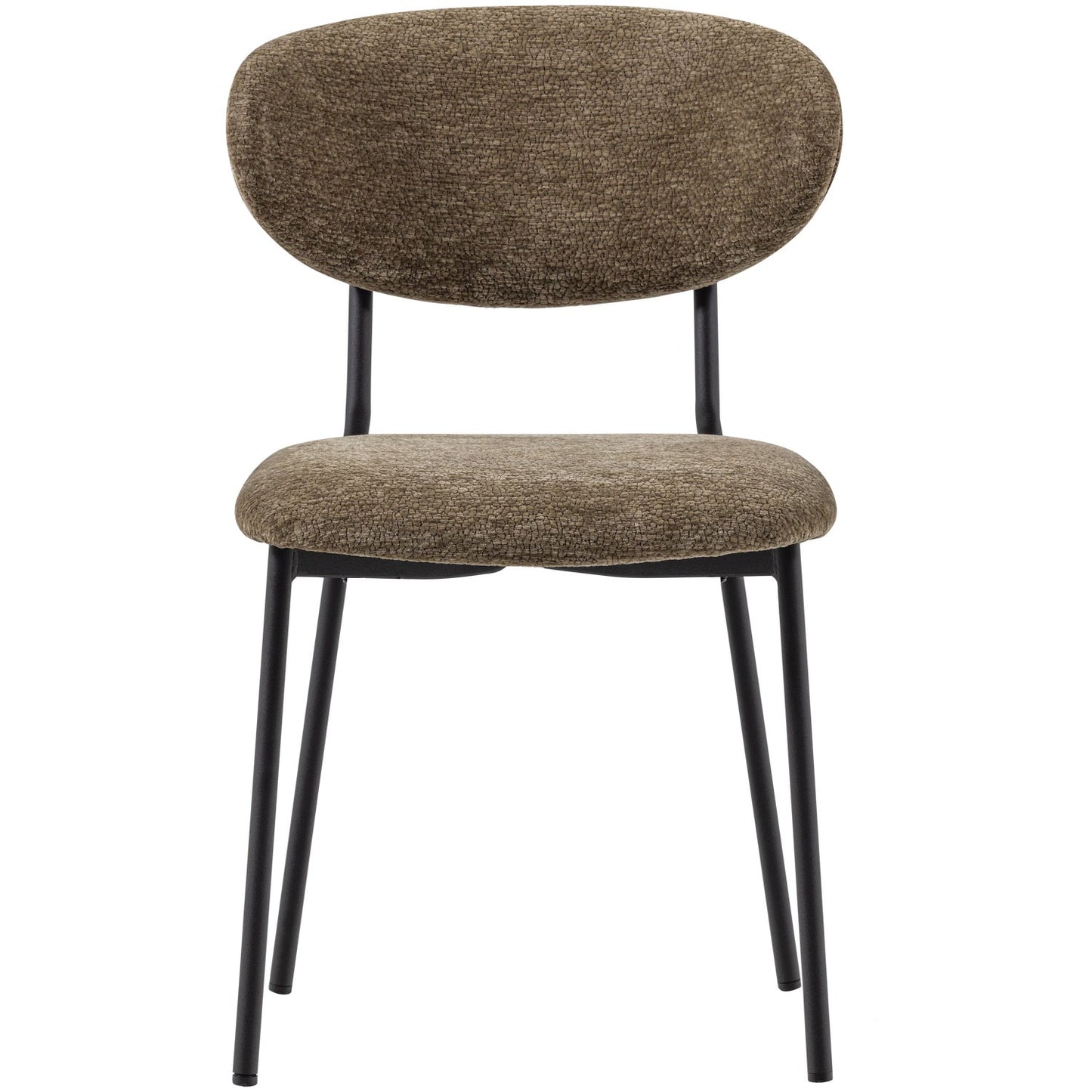 Kjeld eetkamerstoel chenille structuur groen