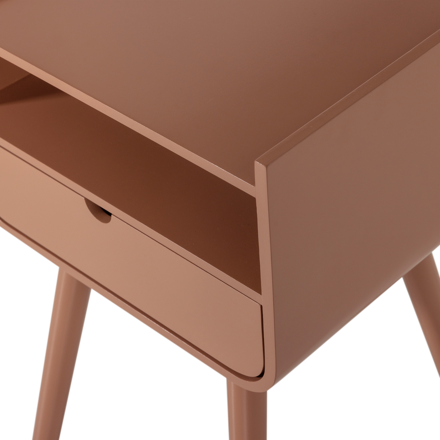 Nils nachtkastje/bijzettafel hout oudroze [fsc]