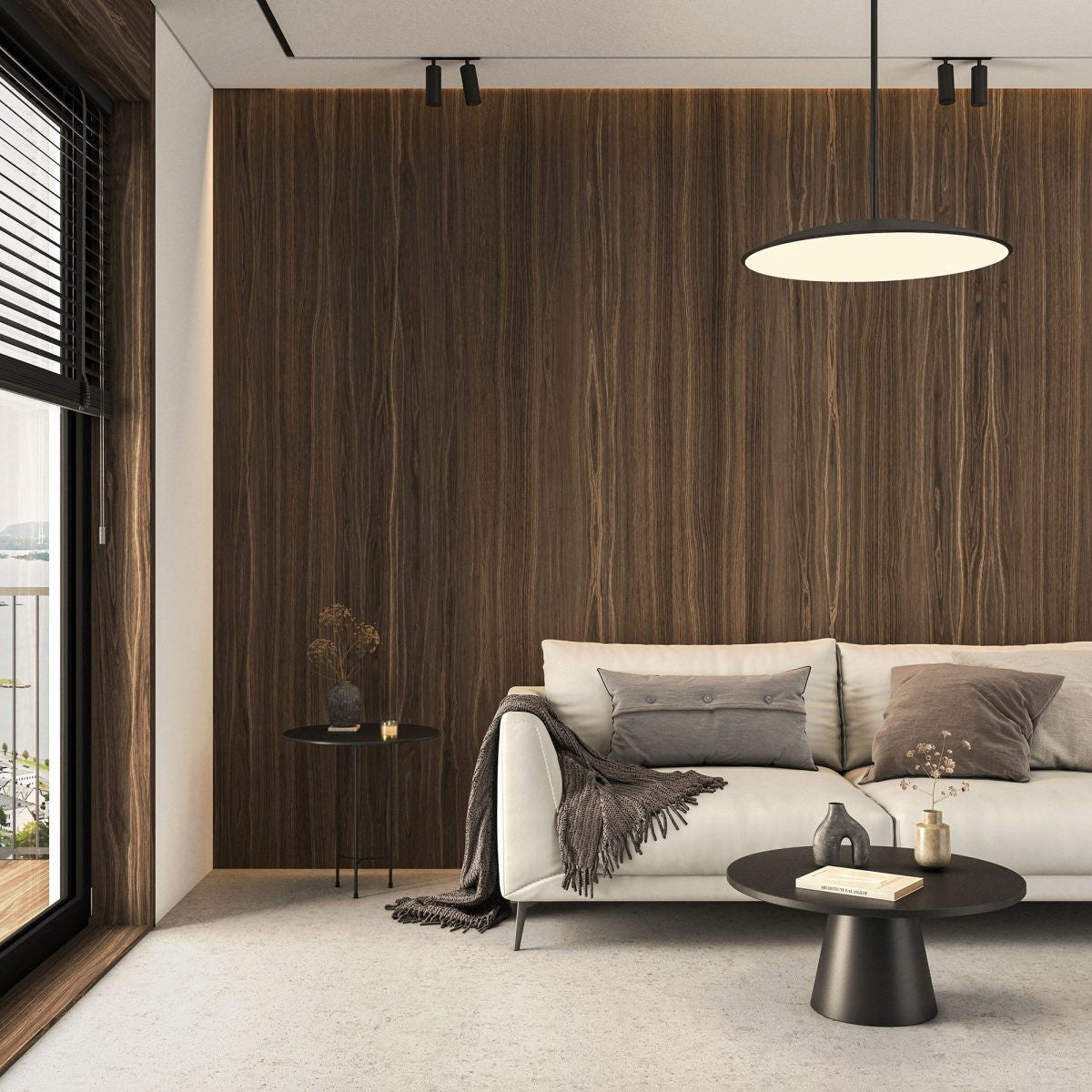 Clickwall naadloos wandpaneel - Amerikaans Walnoot - 270 x 60cm