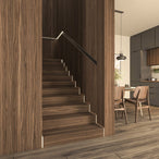 Clickwall naadloos wandpaneel - Amerikaans Walnoot - 270 x 60cm