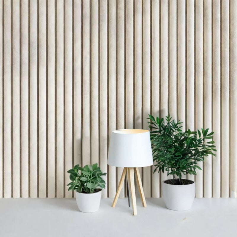 Suede wandpanelen beige