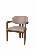 Japandi eetkamerstoel - Yasmin - Taupe kunstleer