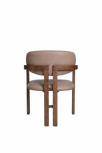 Japandi eetkamerstoel - Yasmin - Taupe kunstleer