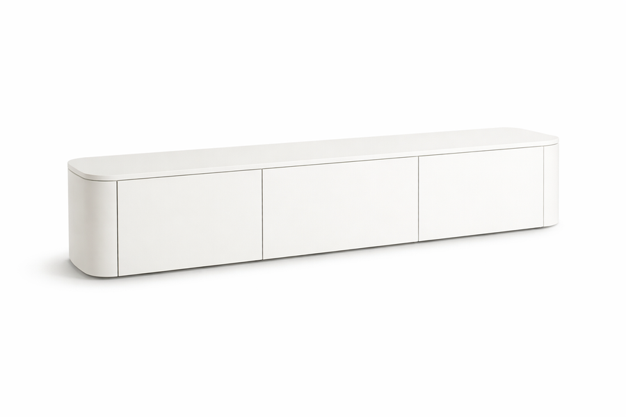 Japandi TV-meubel | Wit | 180x38x30cm