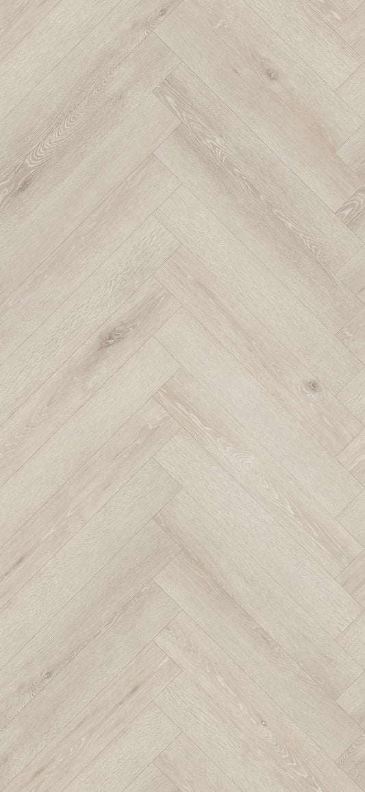 Plak PVC Visgraat - Wit eiken