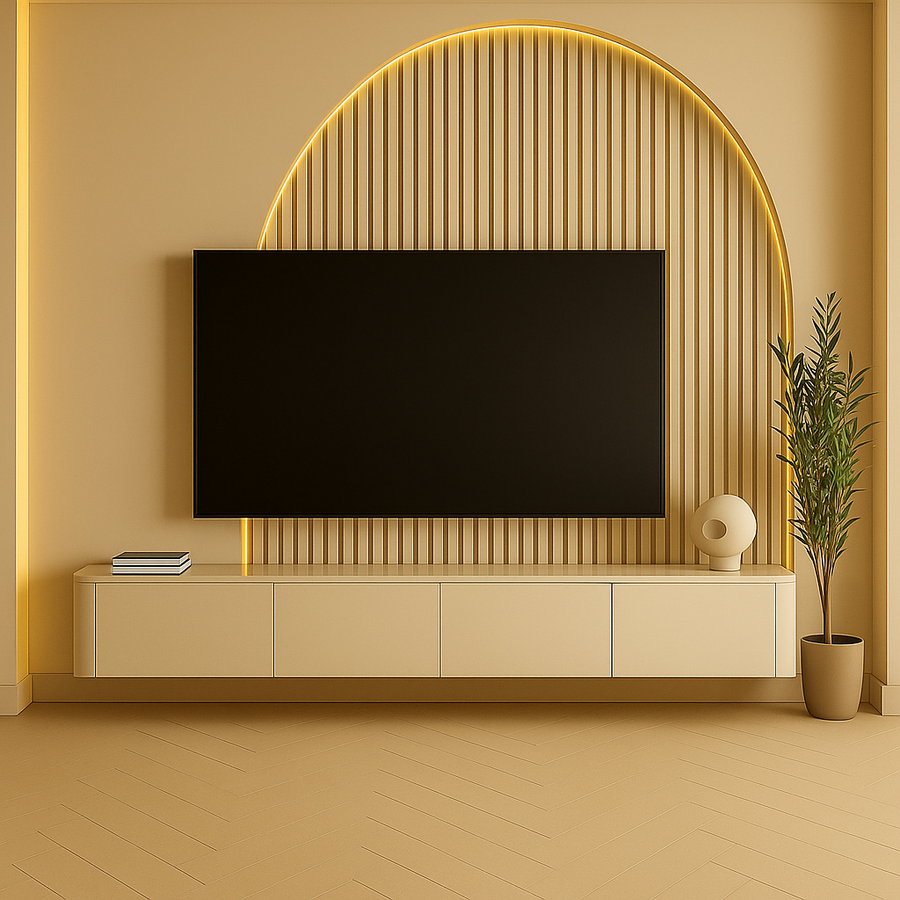 Japandi TV-meubel | Beige | Mat