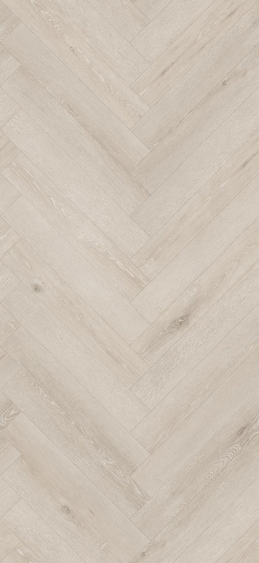 Plak PVC Visgraat - Wit Eiken