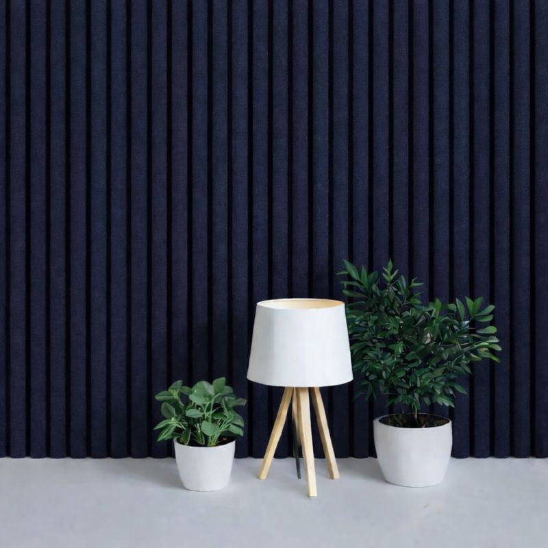 Suede wandpaneel blauw