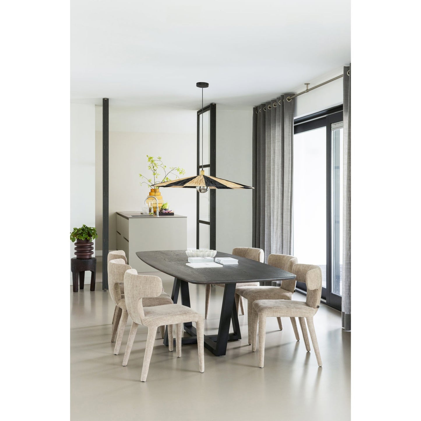 Tablo eettafel deens ovaal dl 220x100cm mystic brown [fsc]