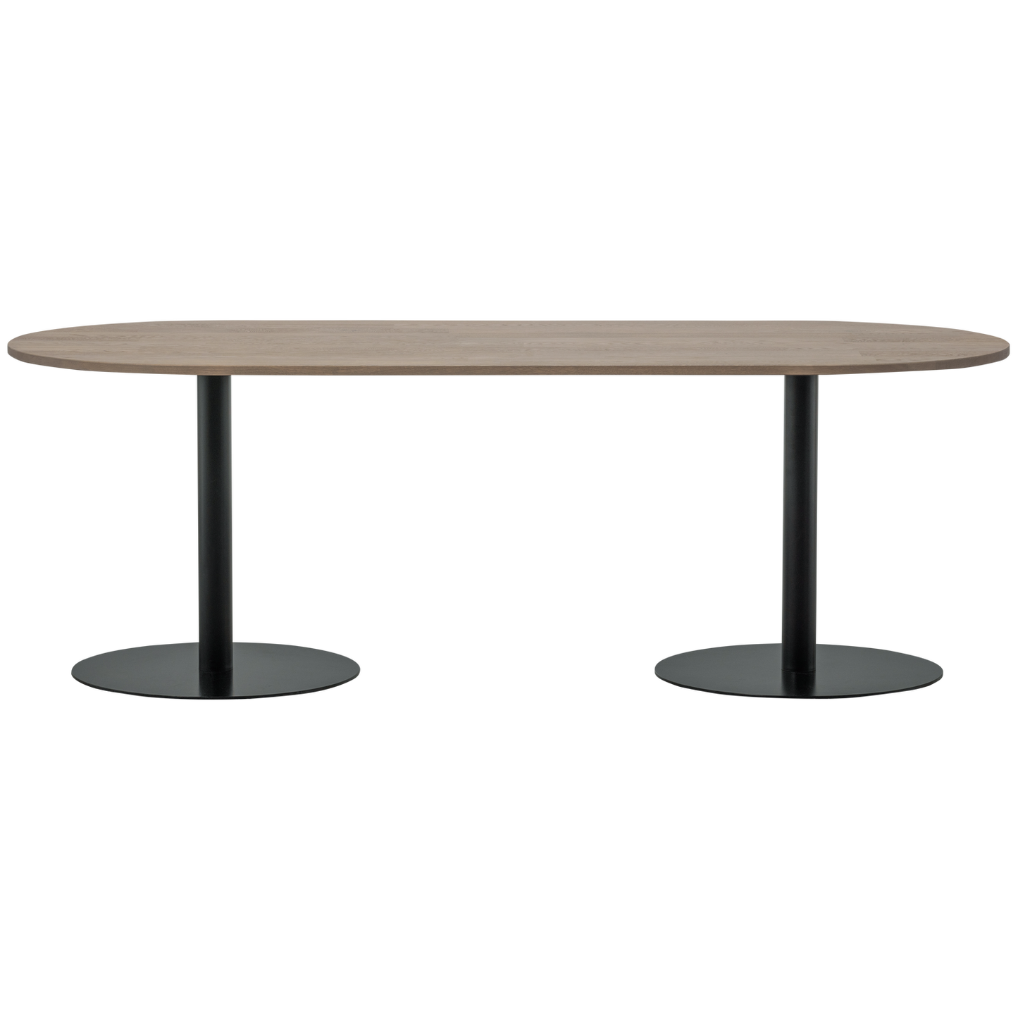 Tablo eettafel ovaal vl 220x90cm pebble grey/zwart [fsc]