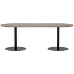 Tablo eettafel ovaal vl 220x90cm pebble grey/zwart [fsc]