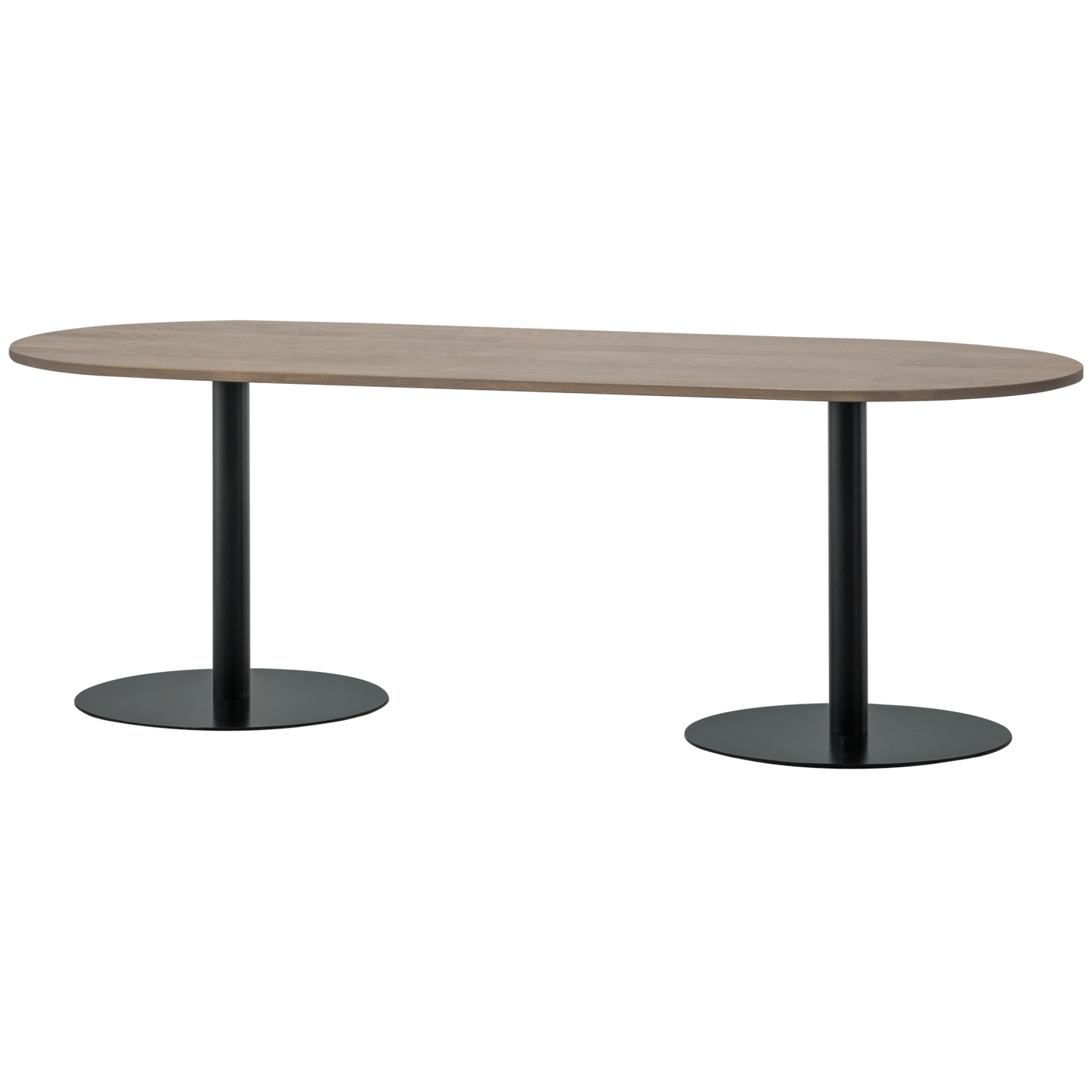 Tablo eettafel ovaal vl 220x90cm pebble grey/zwart [fsc]