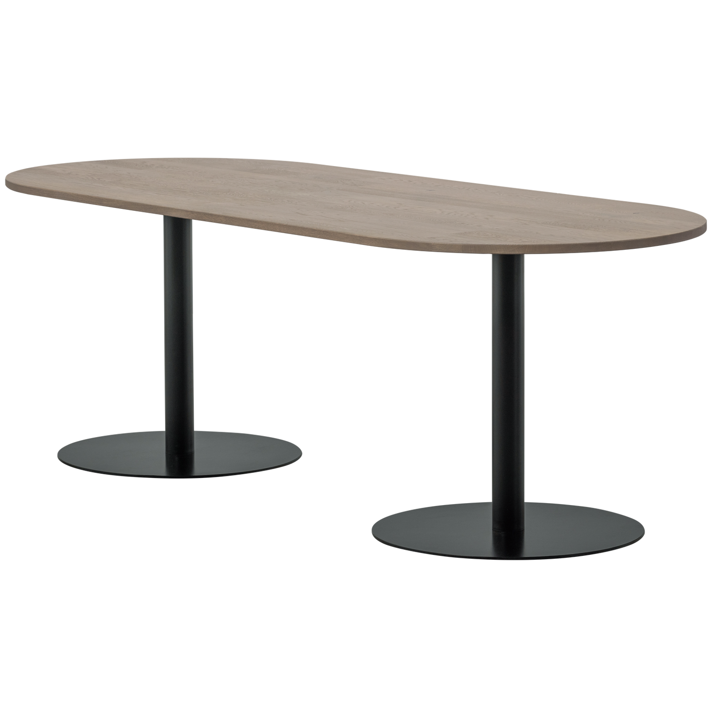 Tablo eettafel ovaal vl 220x90cm pebble grey/zwart [fsc]