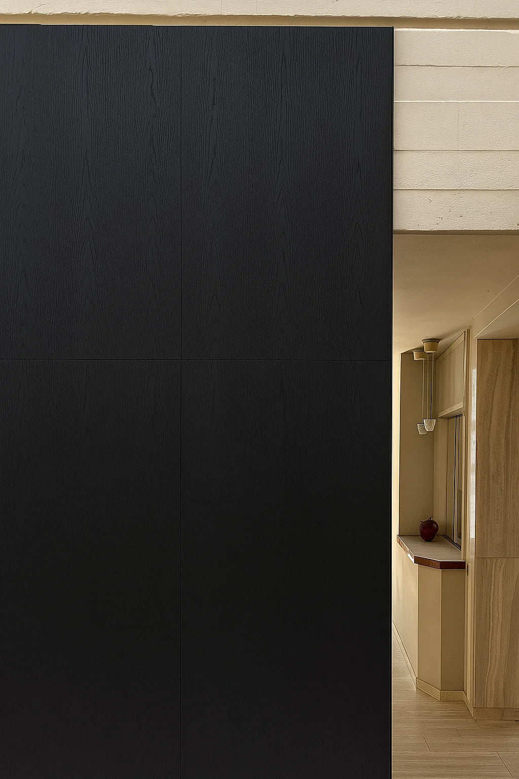 Clickwall naadloos wandpaneel - Zwart eiken - 270 x 60cm