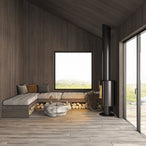 Clickwall naadloos wandpaneel - Donkerbruin - 270 x 60cm