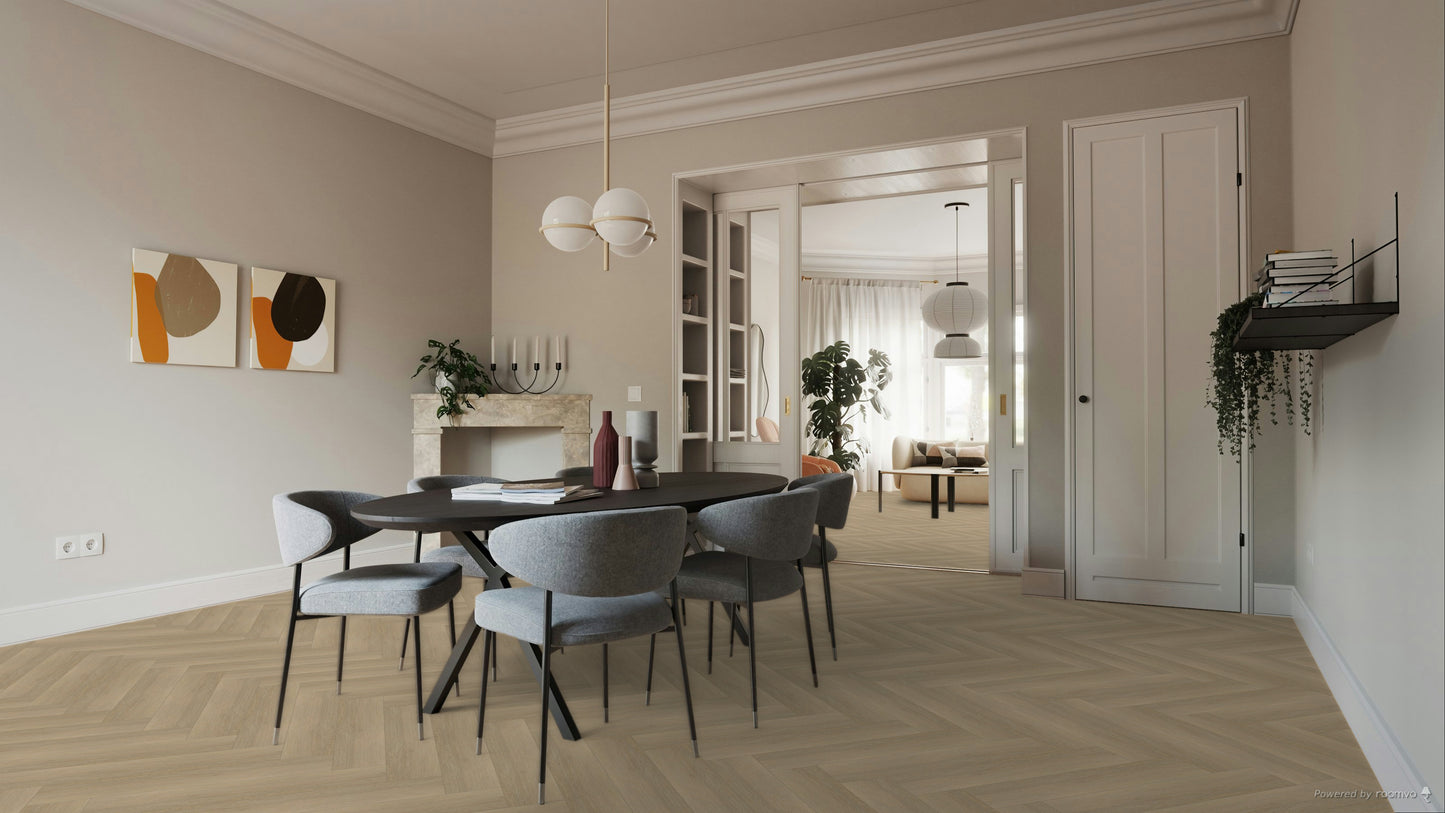 Plak PVC Visgraat - Lente Eiken